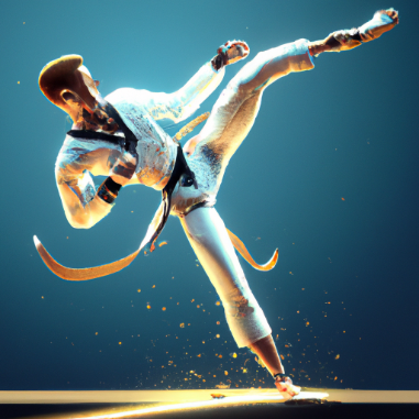 taekwondo illustration in modern design, 4k, high resolution, trending in artstation
