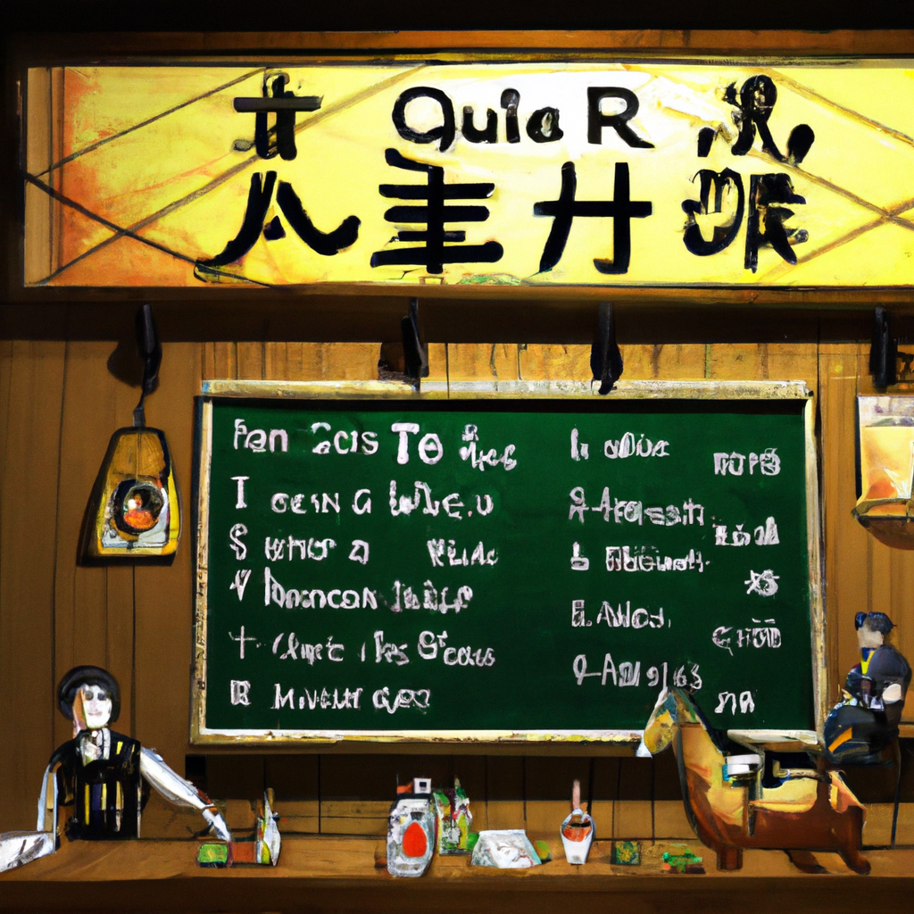 equestrian rules guide, japan, tokyo, izakaya, anime oil painting, high resolution, ghibli inspired, 4k
